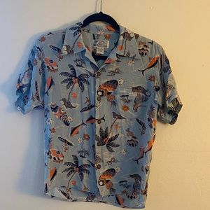 Silk vintage inspired button down